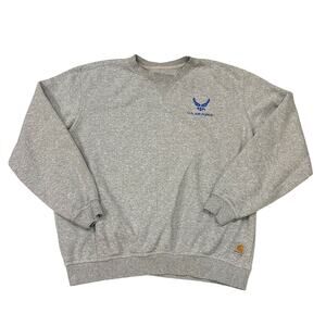 Carhartt Airforce Sweatshirt Mens Sz Large Gray Original Fit Midweight Crew Neck
